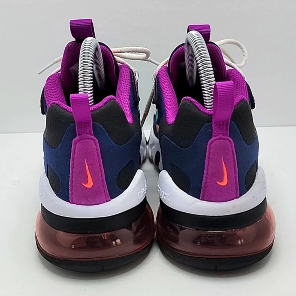 Nike | Air Max 270 React Kinetic Green/Purple Sneakers | WMS 6.5 - Picture 4 of 9